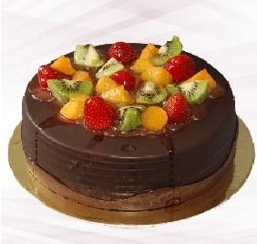 6-9 Kişilik Meyveli Çikolatalı Yaş Pasta Zengin Tatlı